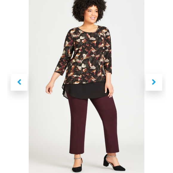 🏷️AVENUE Eden Tunic in Horsefeather Print Size 5X - Picture 2 of 14